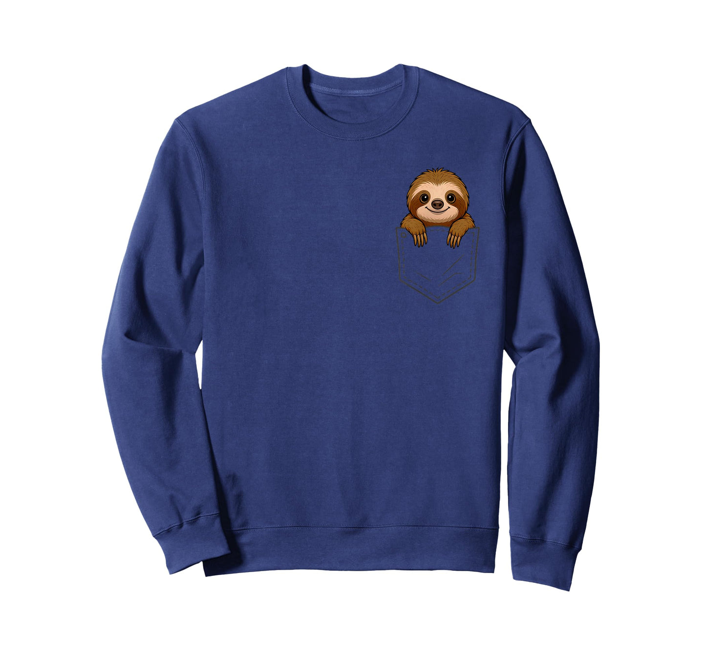 Funny Sloth Peeking in Pocket Animal Lover Men Women Kids T-Shirt