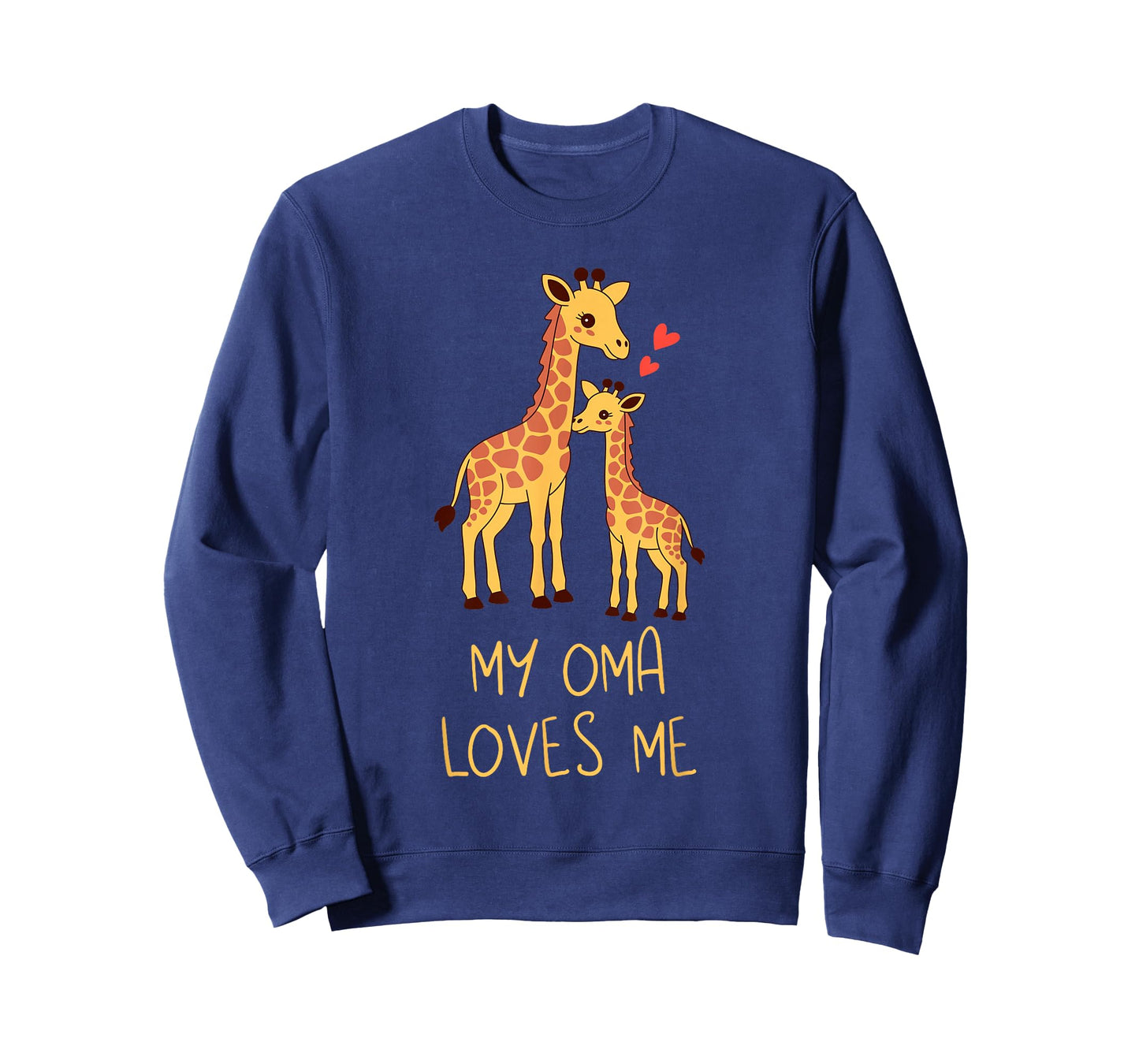 Cute Baby Giraffe and Grandma My Oma Loves Me T-Shirt