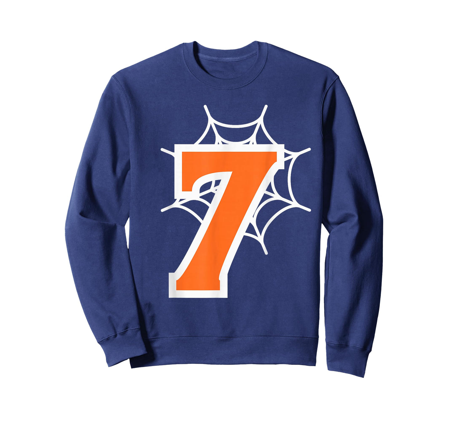 Number 7 Spider Web Six Seven Halloween T-Shirt