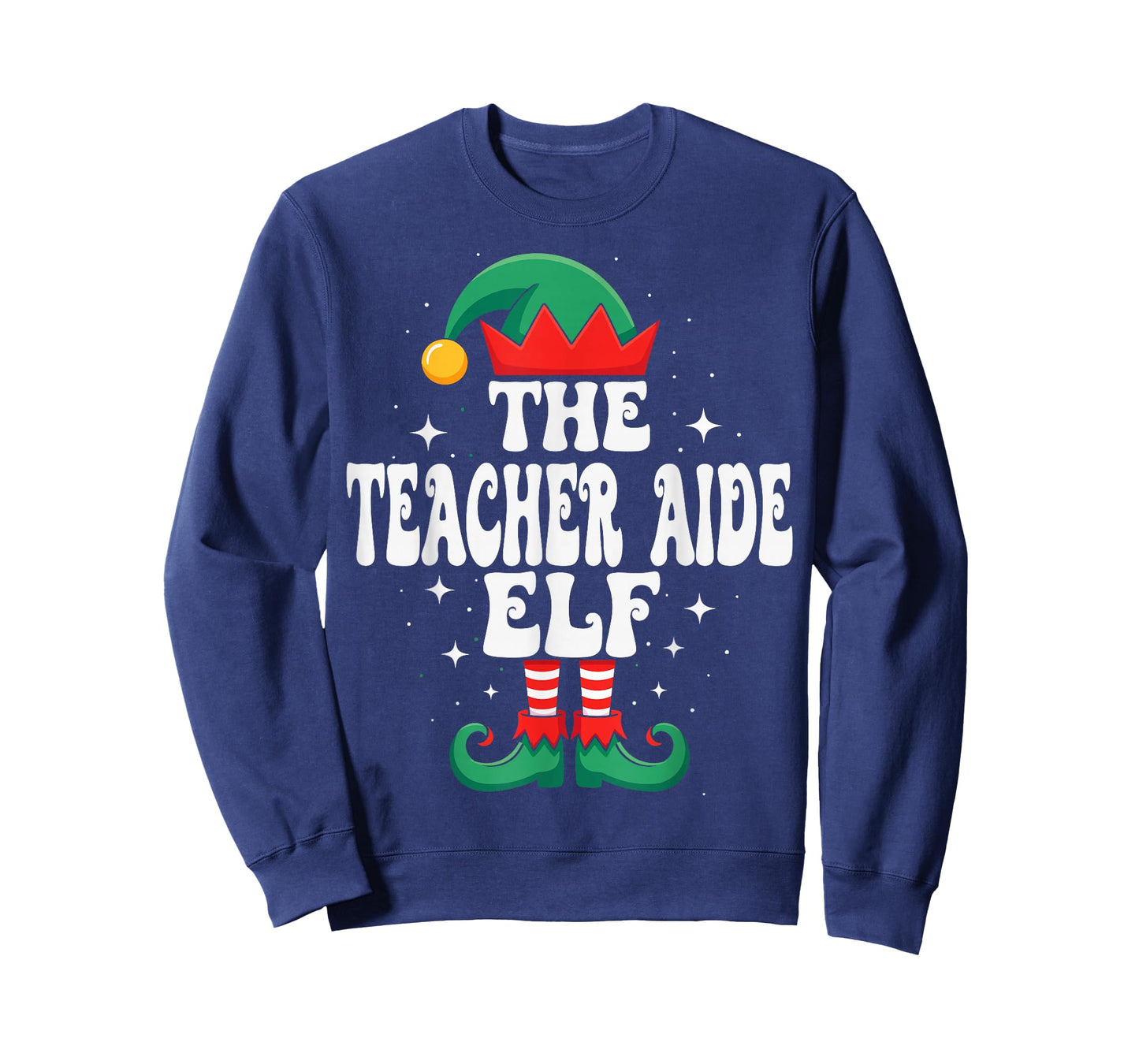 The Teacher Aide Elf Funny Christmas Matching Family T-Shirt