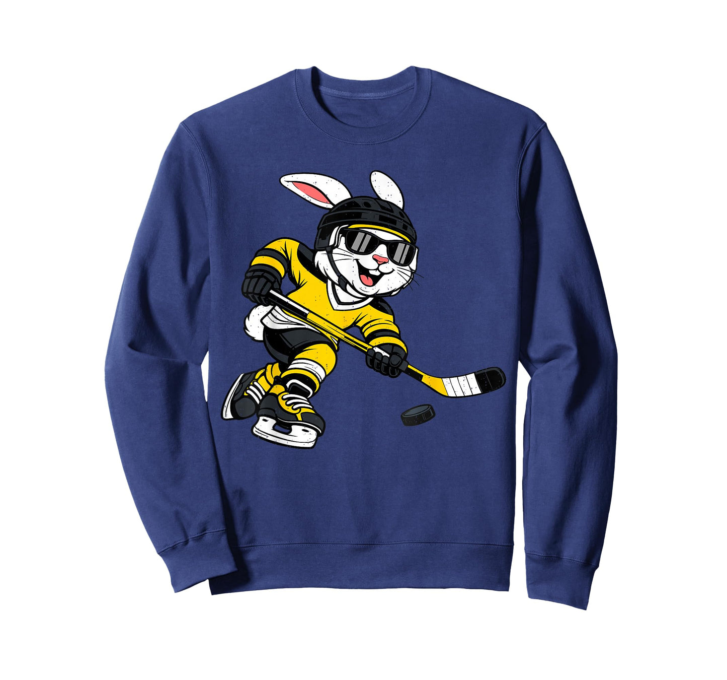 Bunny Playing Ice Hockey Rabbit Easter Sports Men Boys Kids T-Shirt