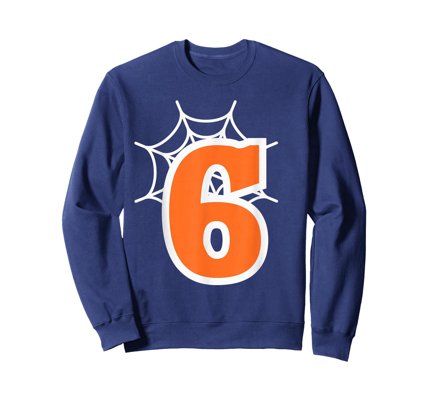 Number 6 Spider Web Six Seven Halloween T-Shirt