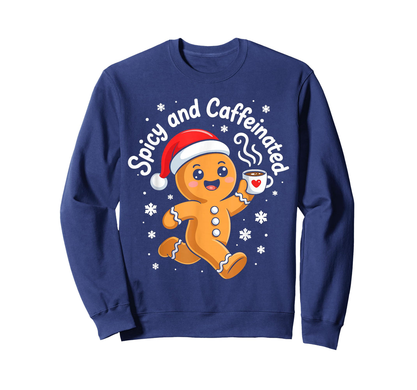 Spicy and Caffeinated Shirt Men Women Gingerbread Christmas T-Shirt