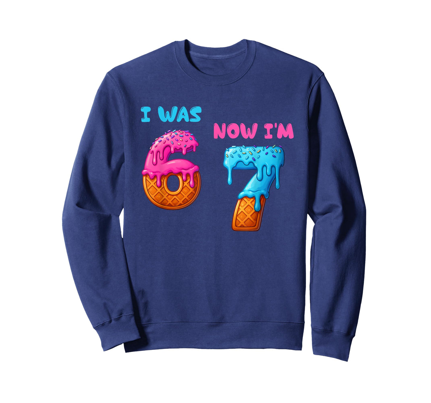 I was 6 Now I'm 7 Funny 7th Year Old Birthday 67 Meme T-Shirt