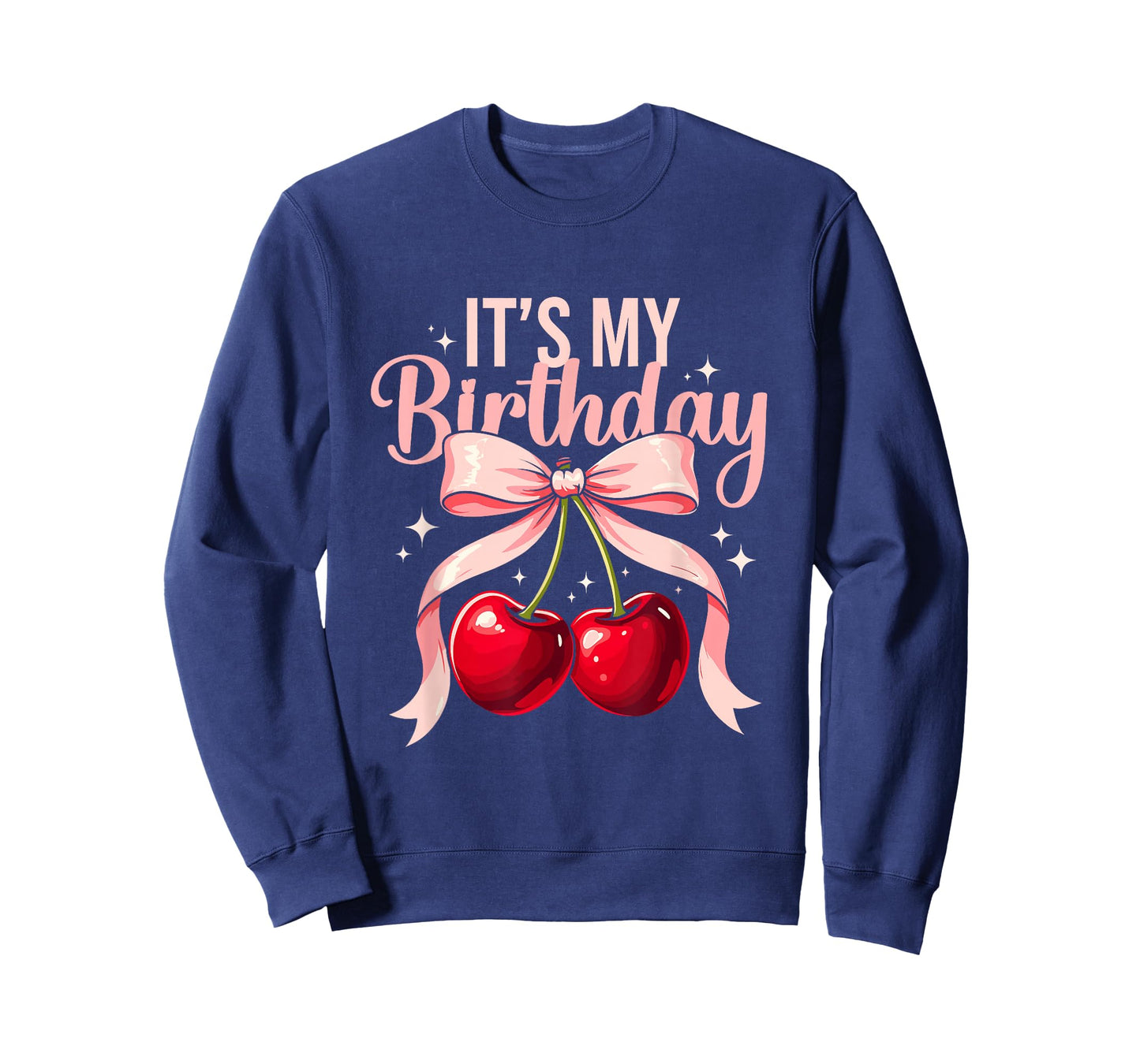 It's My Birthday Coquette Bow Cherry Birthday Girls Women T-Shirt