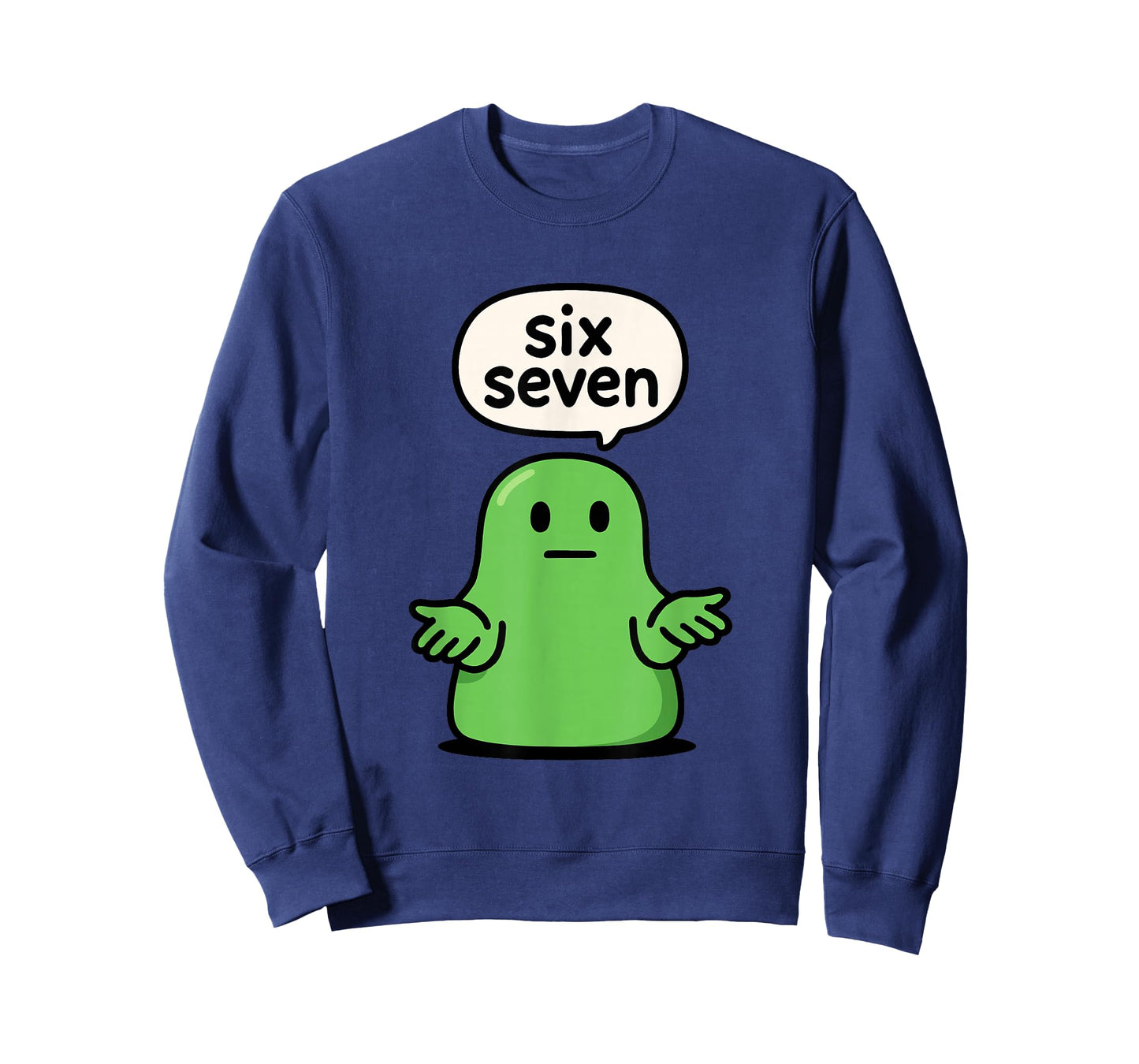 67 Six Seven 6-7 Green Blob Slime - Funny Kids Brainrot Meme T-Shirt
