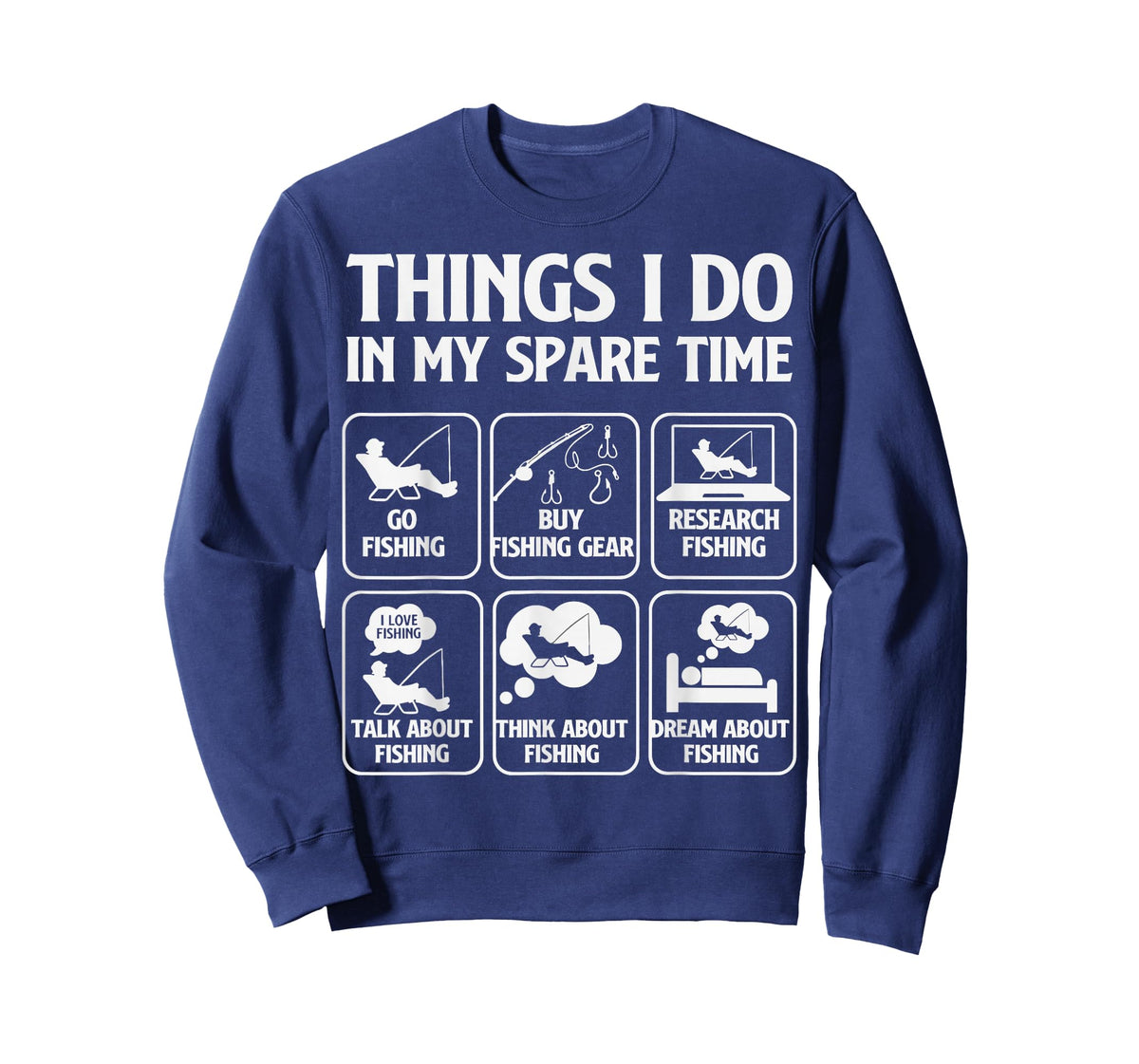 Things I Do in My Spare Time Fishing Boys Funny Fisherman T-Shirt