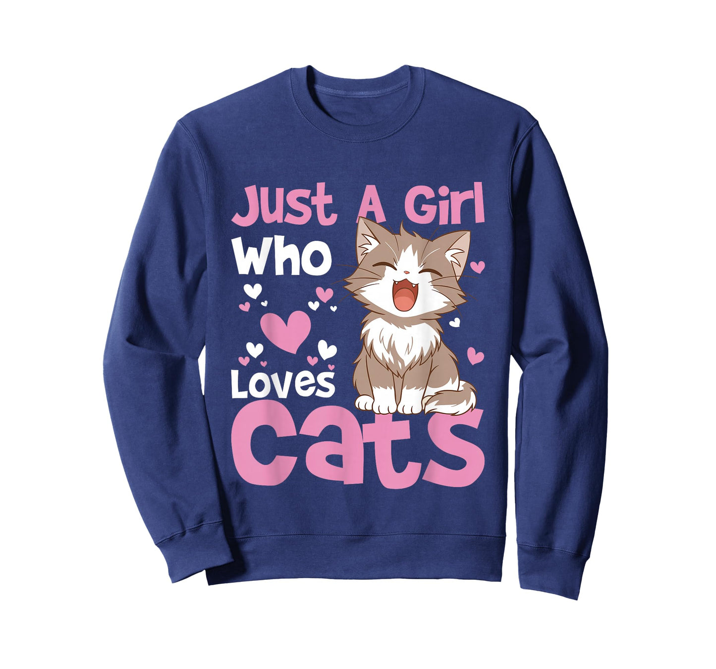 Just A Girl Who Loves Cats Cute Cat Lover Design mom T-Shirt