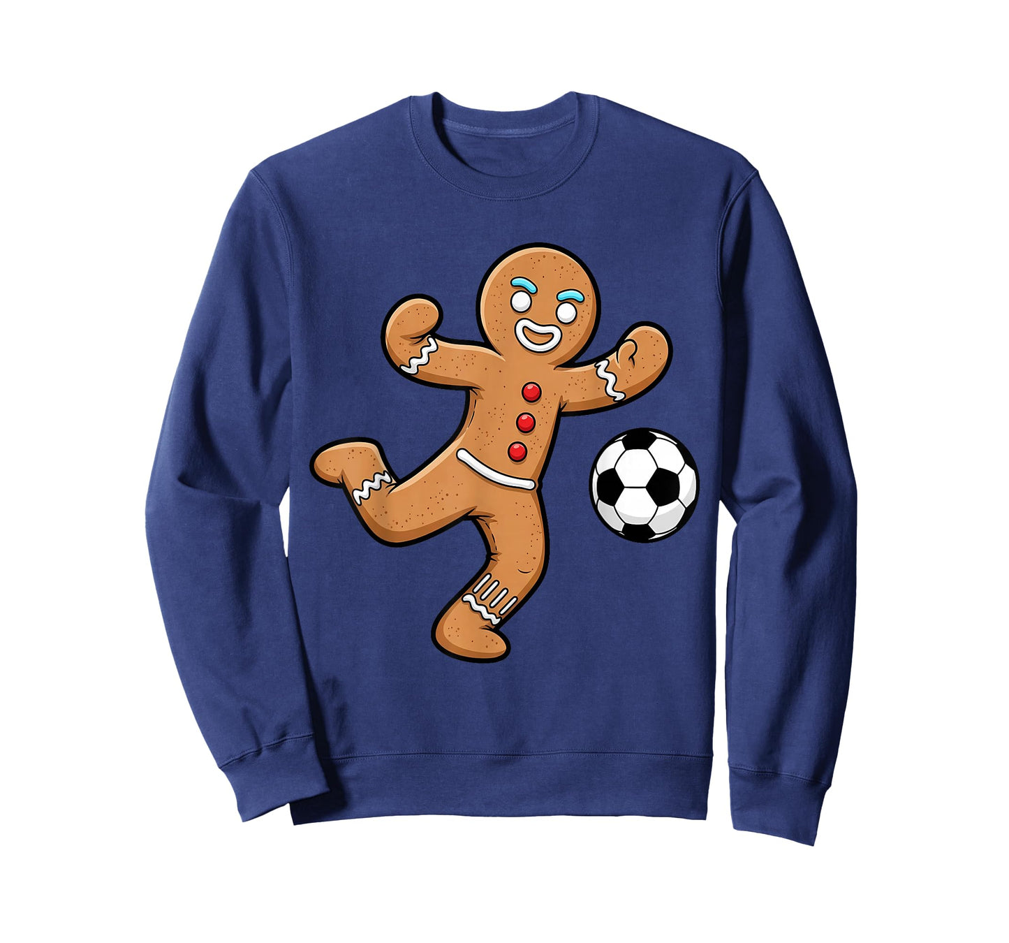 Gingerbread Soccer Player Funny Christmas Women Men Kids T-Shirt
