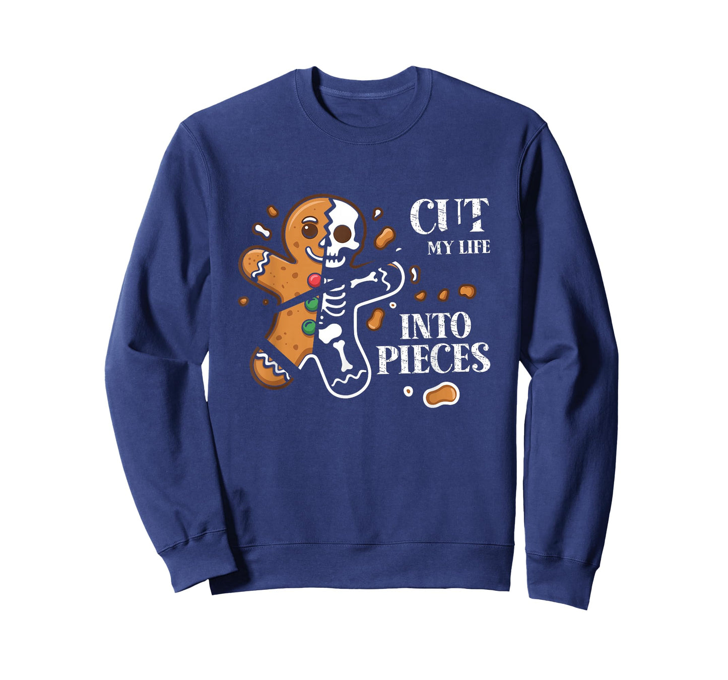 Cut My Life Into Pieces Gingerbread Christmas Elder Emo Xmas T-Shirt