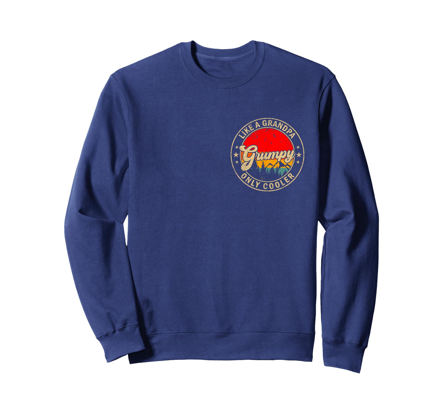 Grumpy Like A Grandpa Only Cooler Retro for Papa Grandpa T-Shirt