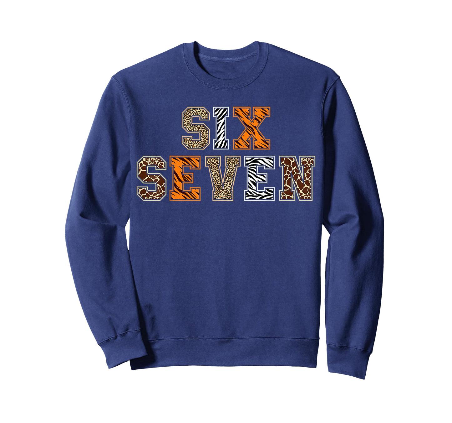 Boys Animal Print Clothes Six Seven Kids Zoo 67 Meme Girls T-Shirt