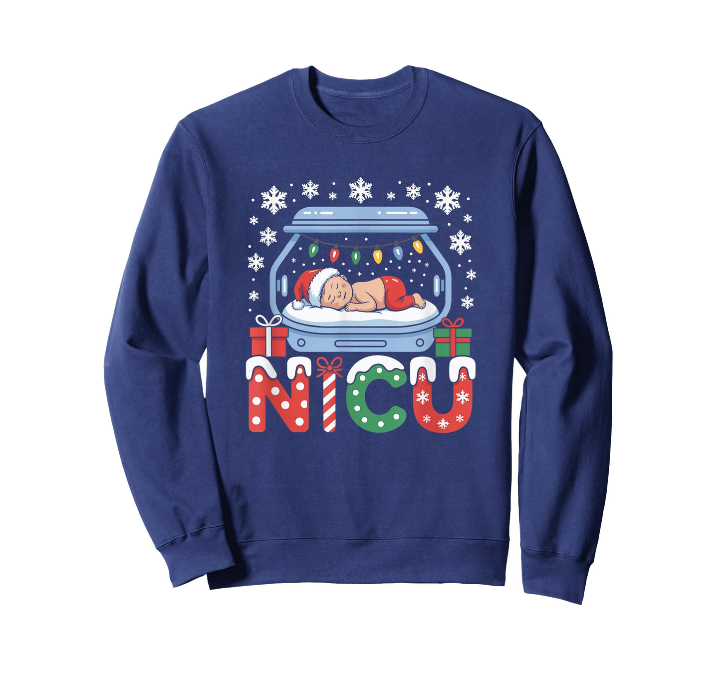 Neonatal Intensive Care Unit Xmas Funny Nicu Nurse Christmas T-Shirt