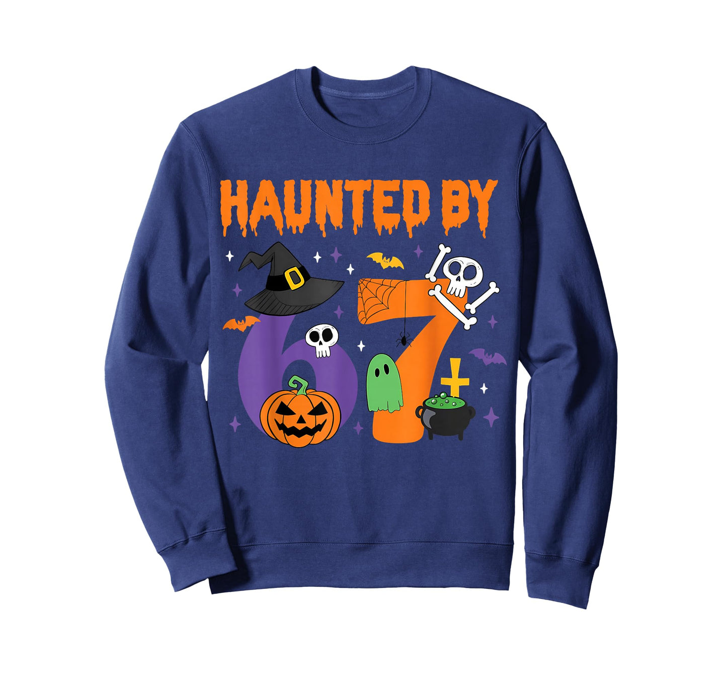 Haunted by 67 Funny Six Seven Meme 6 7 Halloween Costume Kid T-Shirt