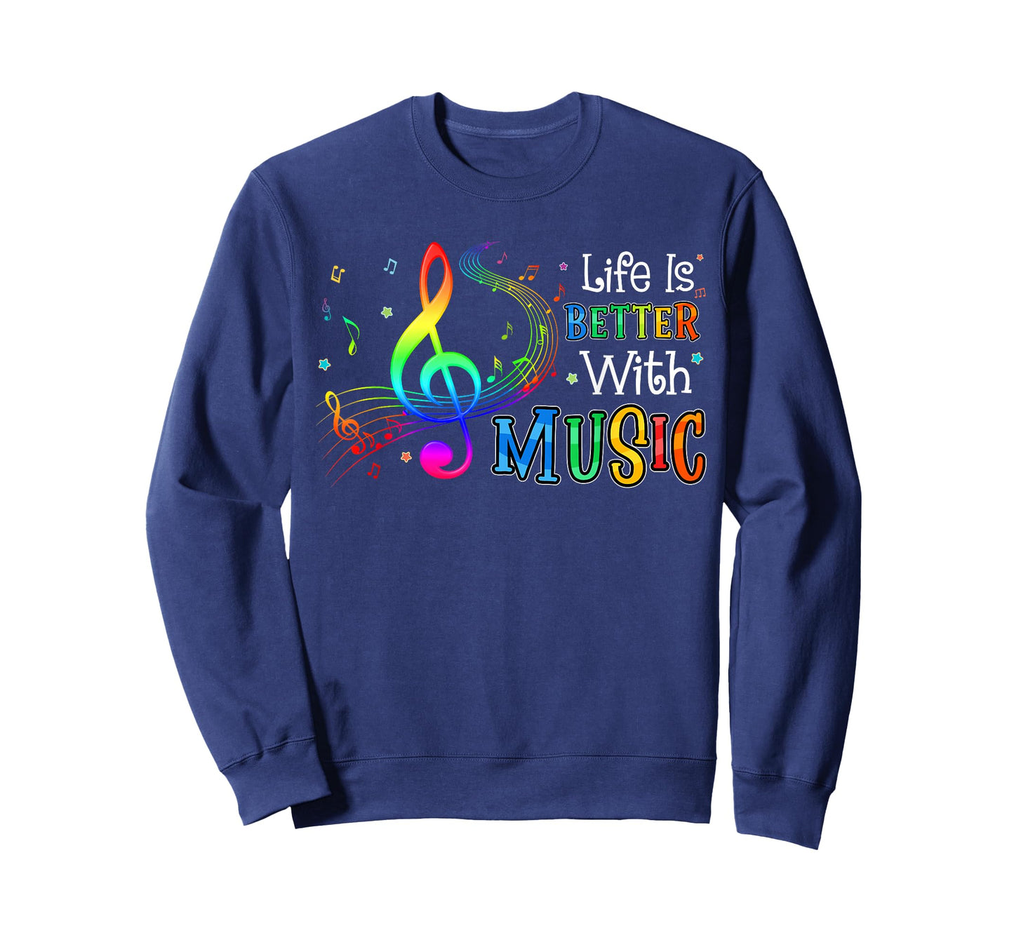 Life is Better with Music Notes Teen Girl Women Musician T-Shirt