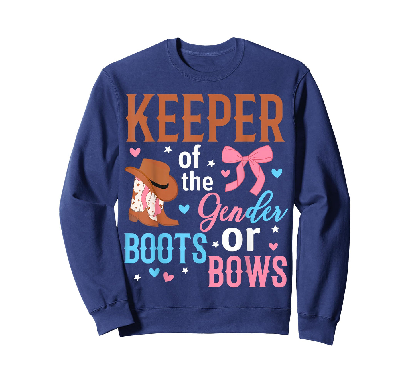 Keeper of The Gender Boots Or Bows Gender Reveal Party T-Shirt
