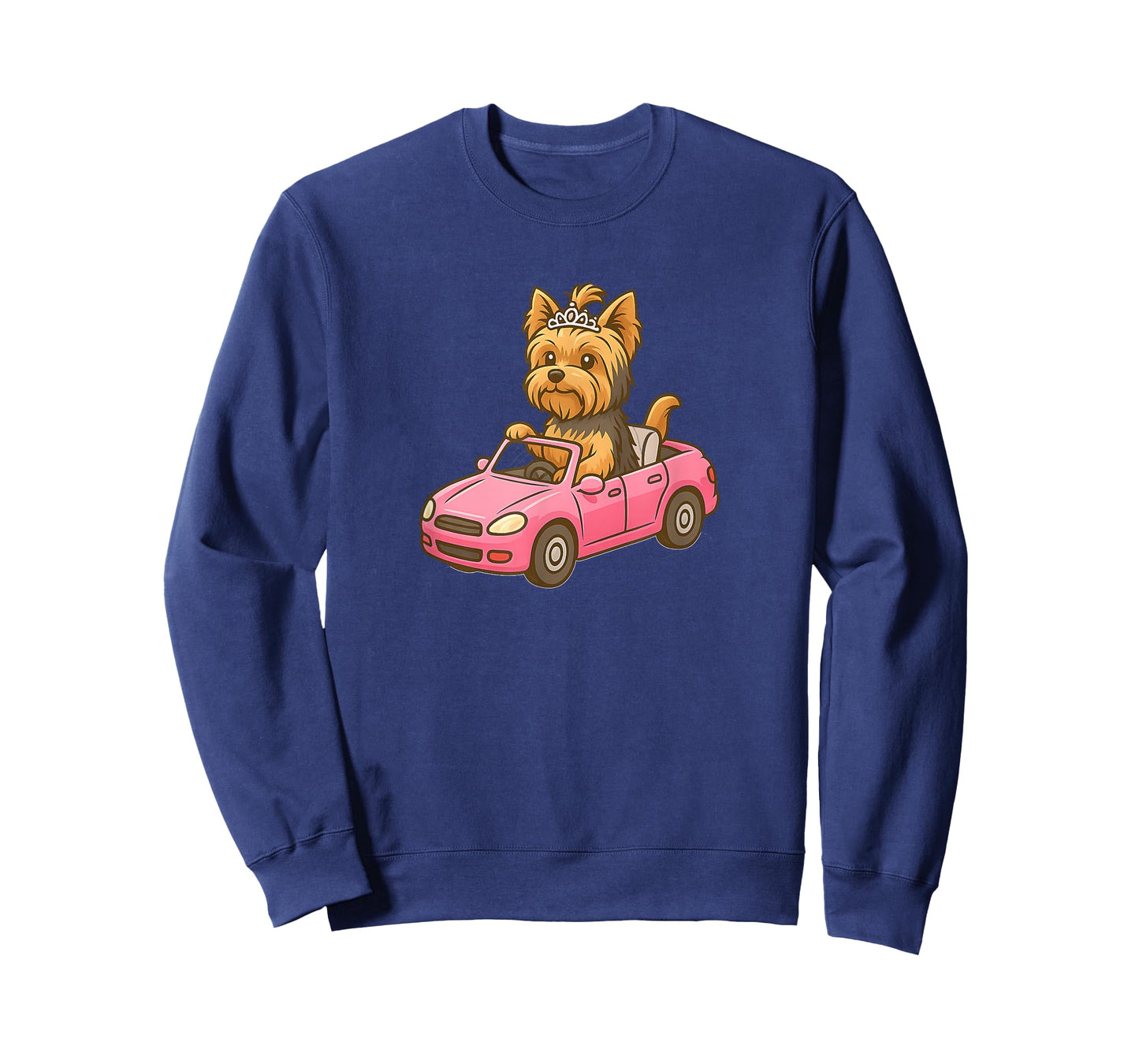 Yorkie Yorkshire Terrier Driving Toy Car - Funny Dog Mom Dad T-Shirt