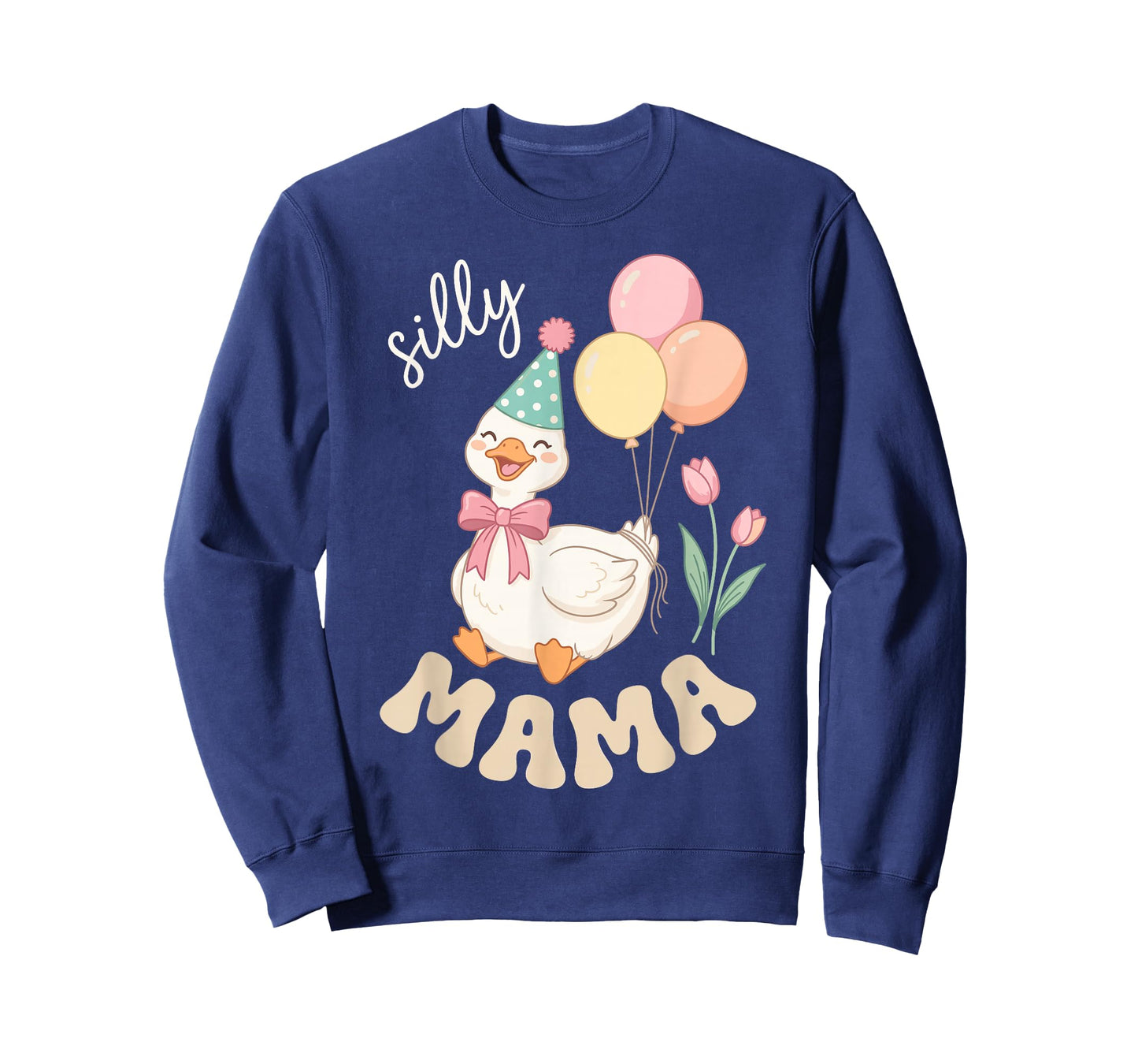 Funny Silly Mama Goose Mom Family Matching Birthday Party T-Shirt
