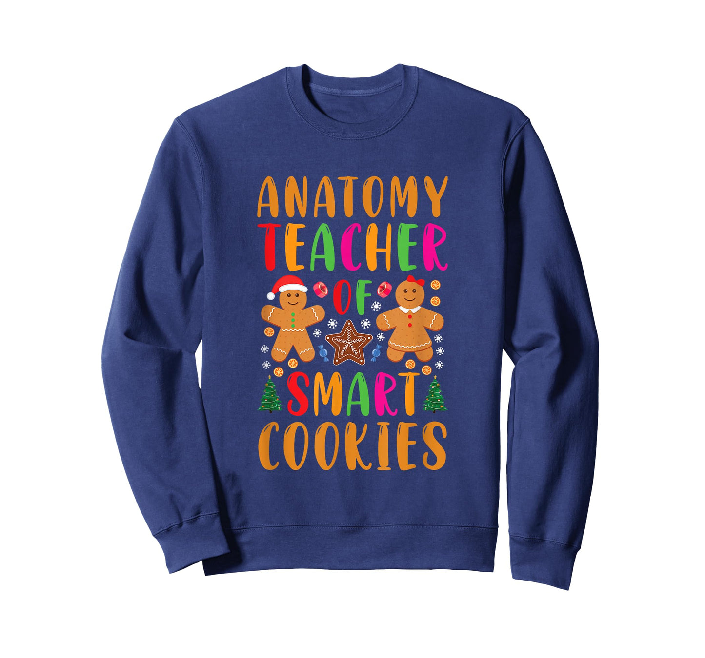Anatomy Teacher of Smart Cookies Funny Christmas Gingerbread T-Shirt