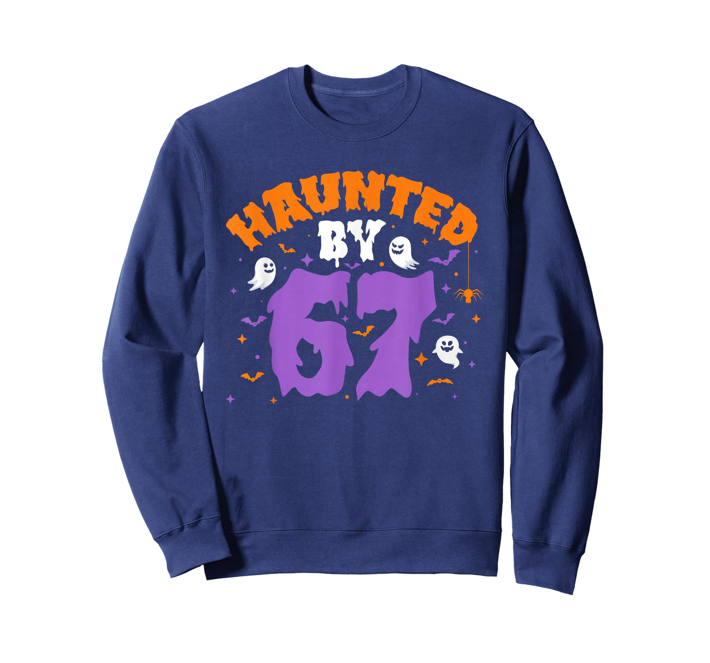 Haunted by 67 Halloween Costume 6 7 Funny Ghost Halloween T-Shirt