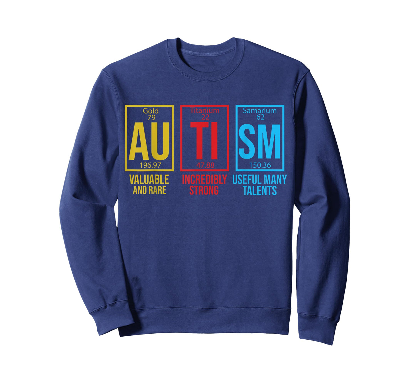Autism Awareness Month ASD Periodic Table for Women Men Kids T-Shirt