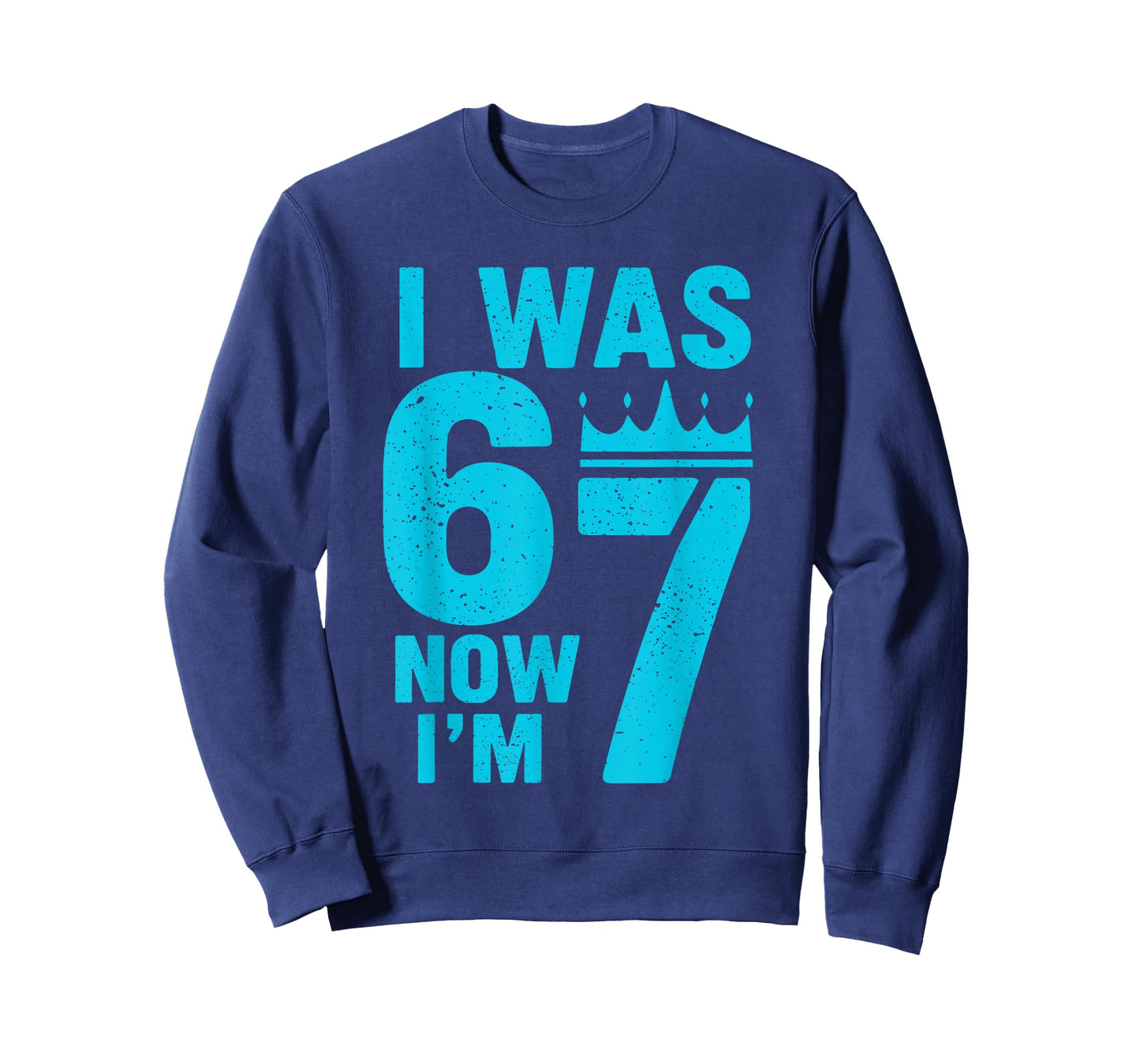 7th Birthday I was 6 Now Im 7 Six Seven 6 7 Kids Boys T-Shirt