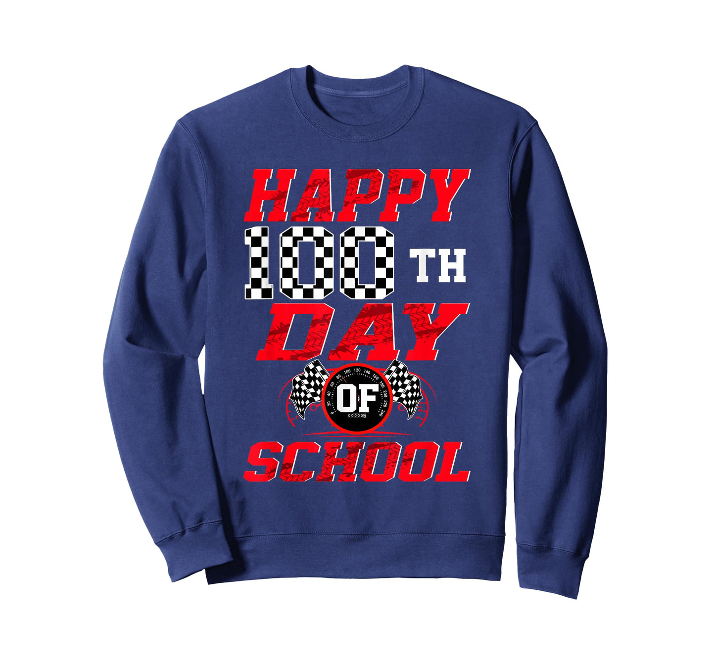Happy 100 Days of School Racing Car Theme 100th Day T-Shirt