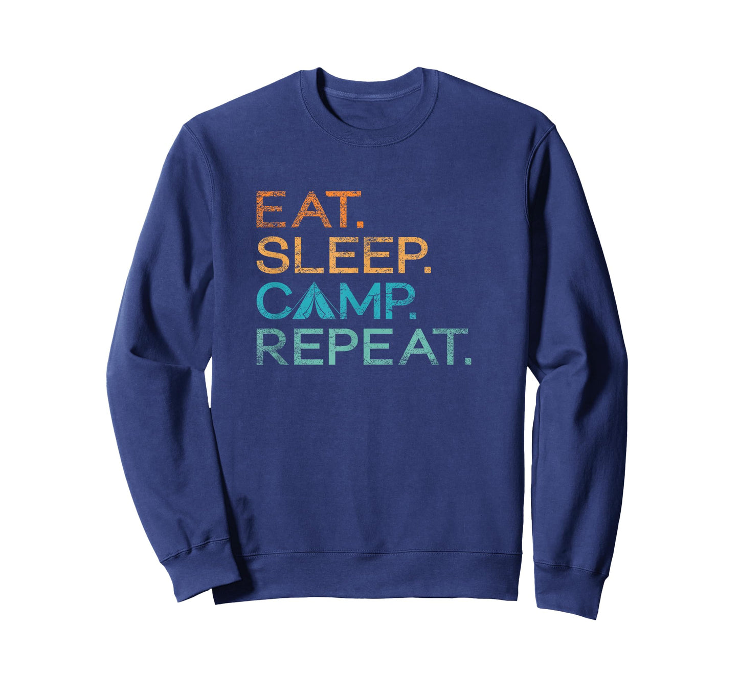 Retro Vintage Eat Sleep Camp Repeat Funny Camping T-Shirt