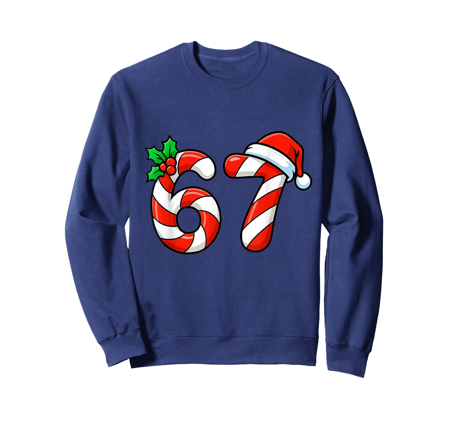 Six Seven 67 Candy Canes Christmas Meme 6 7 Women Men Kids T-Shirt