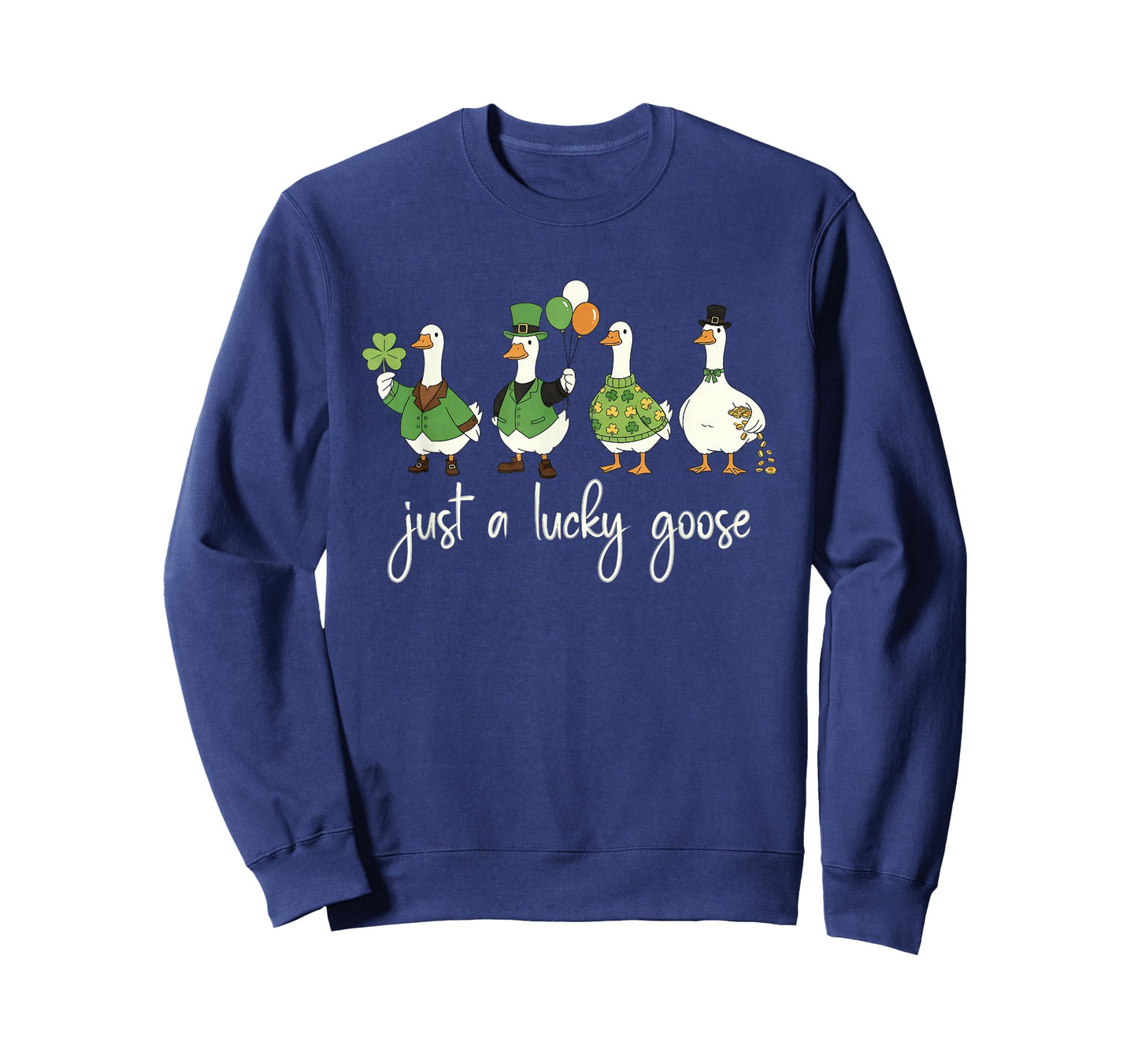 Just a Lucky Goose Leprechaun Irish Funny St Patricks Goose T-Shirt