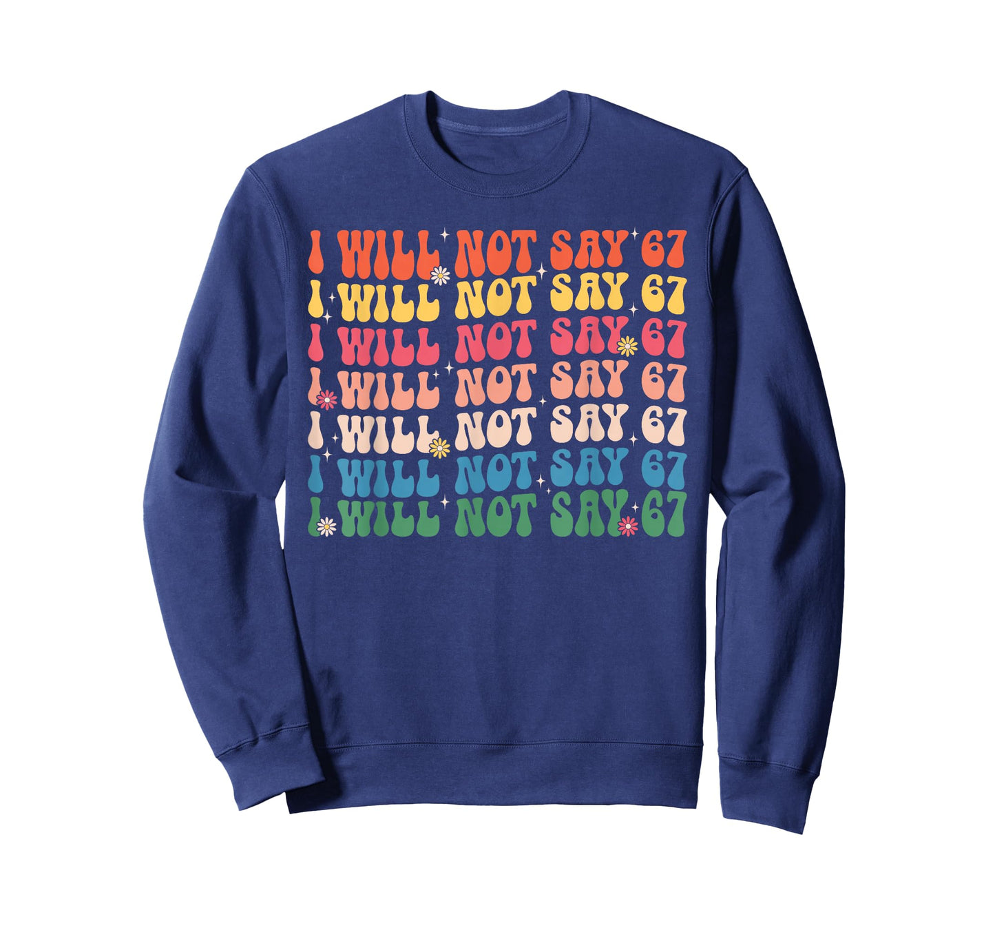 67 Write Lines Six Seven 7endy 6 7endy Retro Groovy 67 Meme T-Shirt
