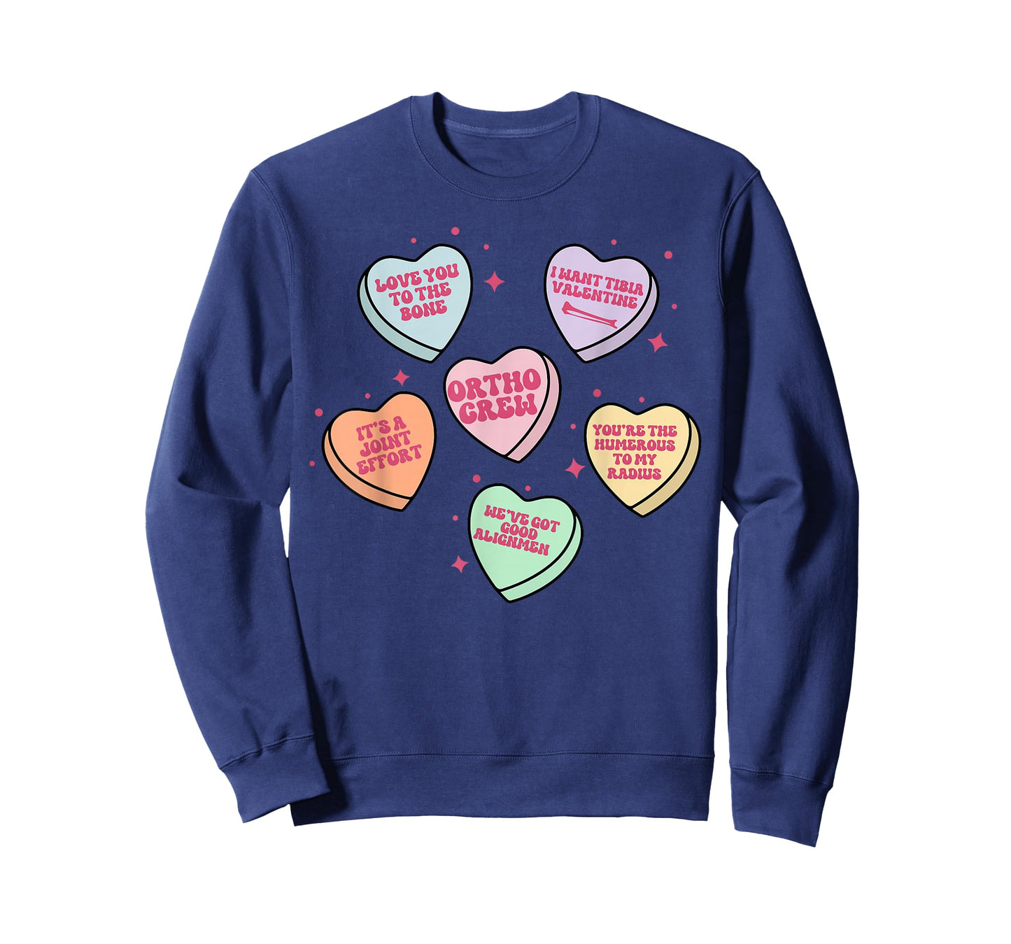 Ortho Crew Candy Heart Valentines Orthopedics Surgeon Nurse T-Shirt