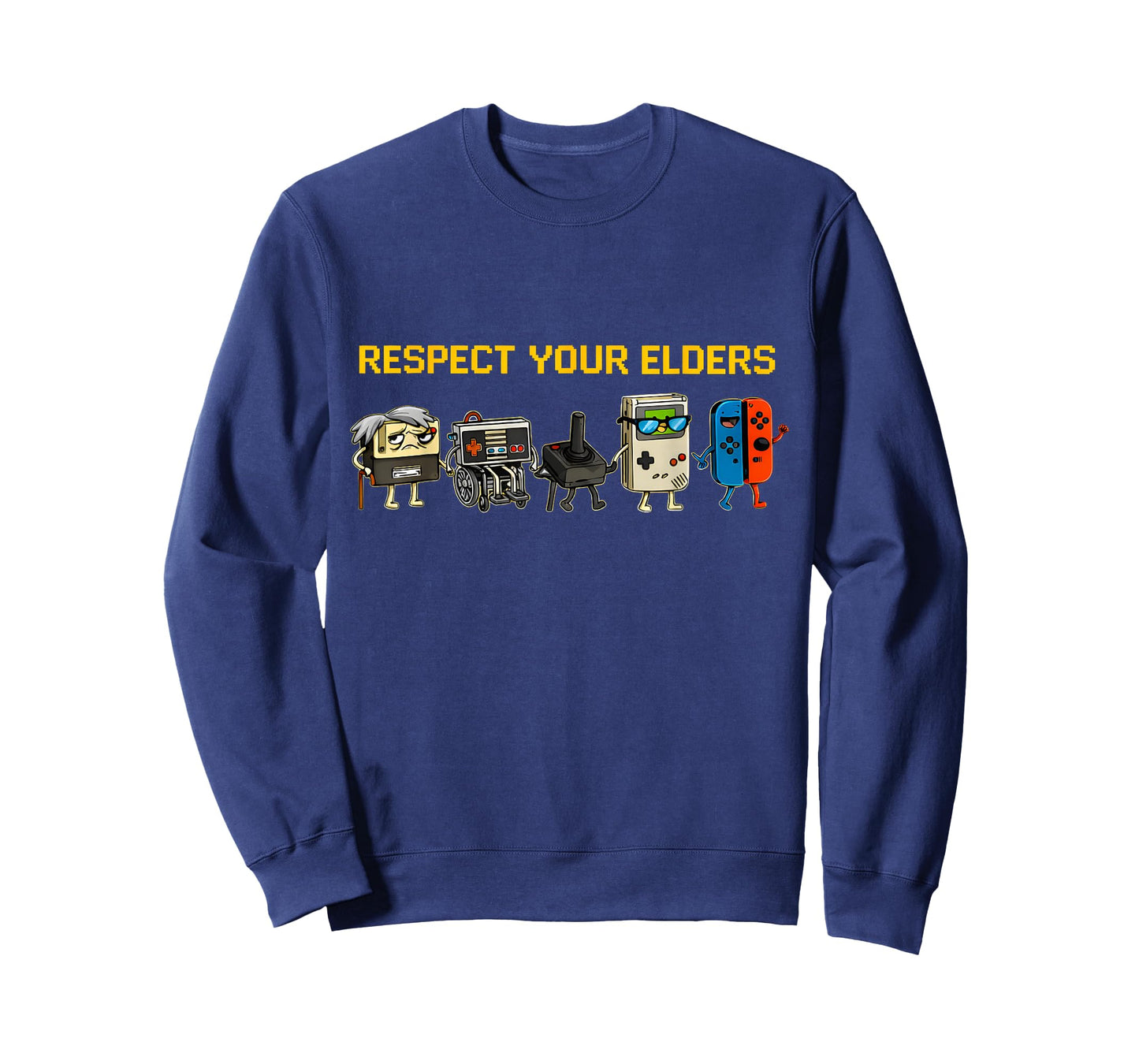 Respect Your Elders Funny Retro Gaming Console Parade T-Shirt