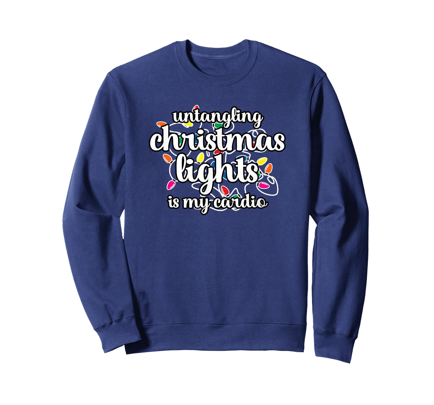 Funny Christmas Tee Untangling Christmas Lights is My Cardio T-Shirt