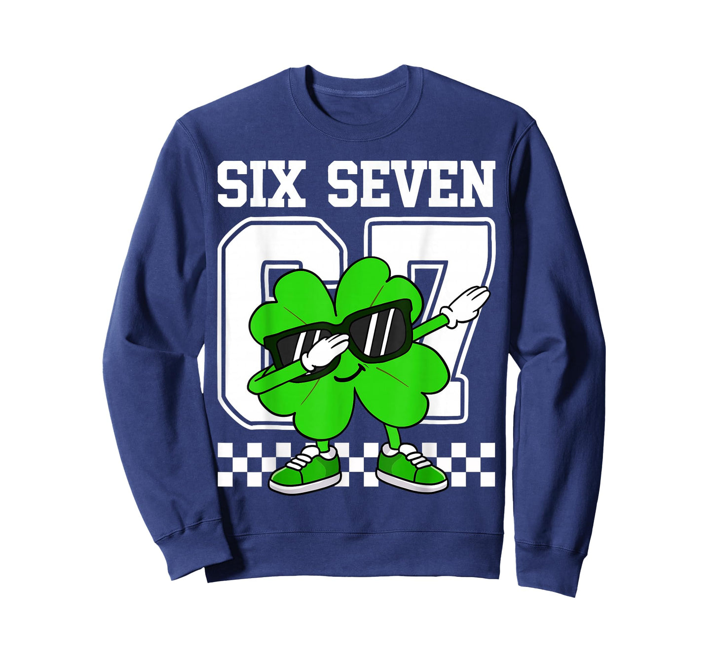 Boys St Patricks Day Dabbing Shamrock Clover 67 Six Seven T-Shirt