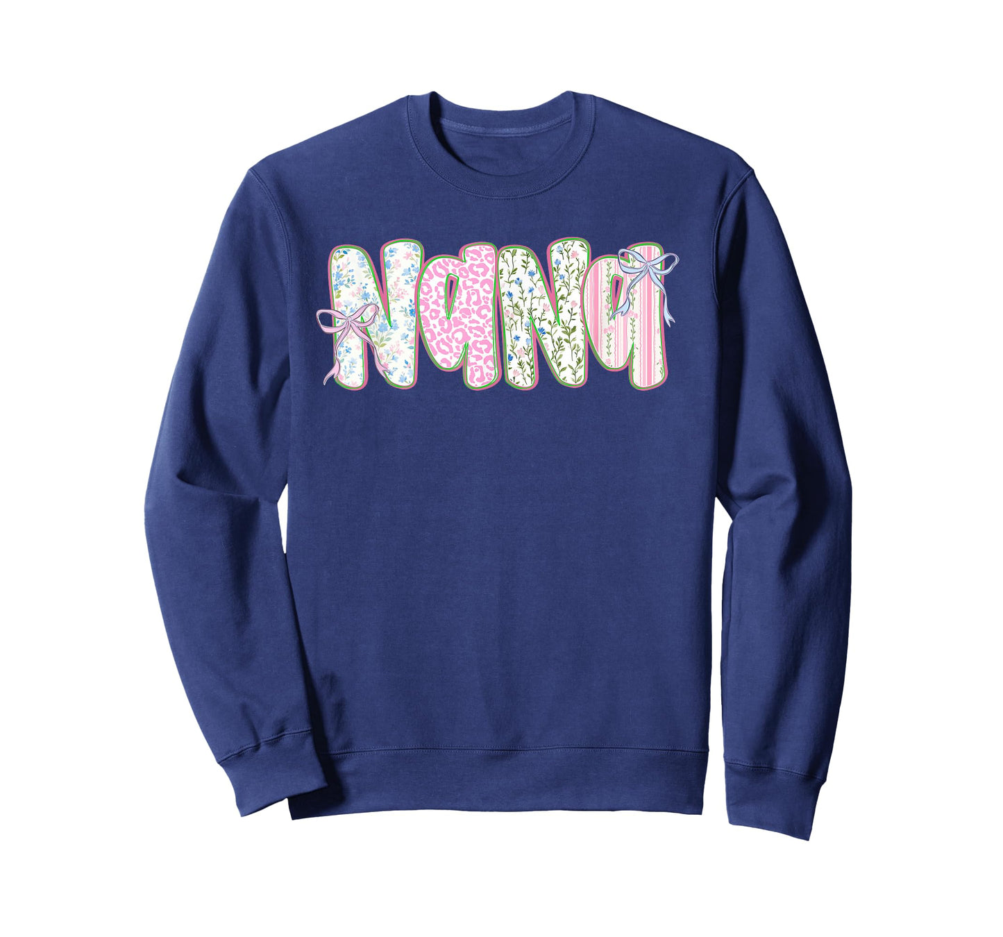 Nana Floral Coquette Bow Mother's Day Cute Women Grandma T-Shirt