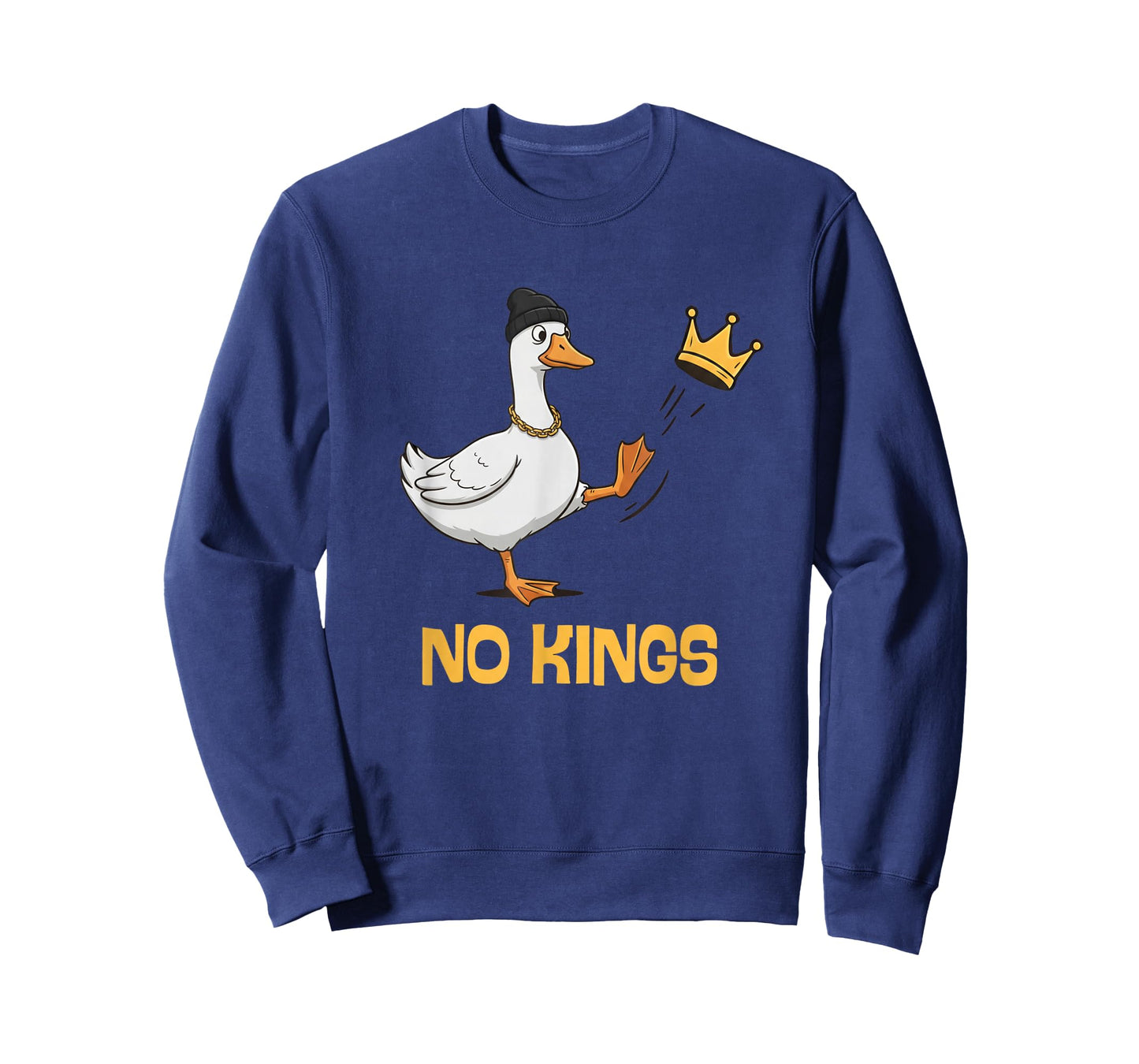 No Kings in America Silly Goose Resist Protest Retro Sign T-Shirt