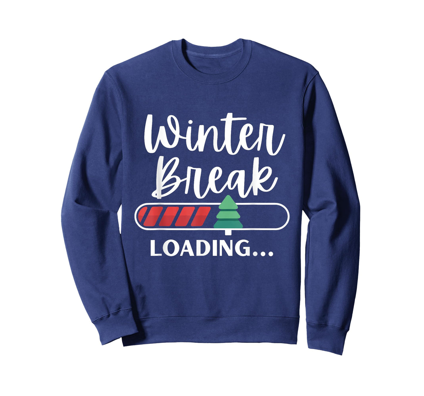 Winter Break Loading Christmas Tree Teacher Student Pajama T-Shirt