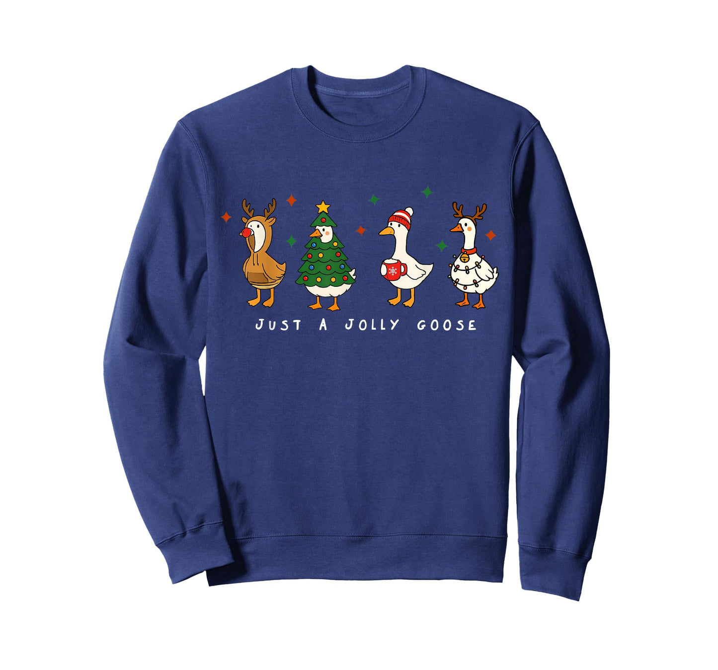 Just A Jolly Goose Funny Christmas Silly Goose Merry Goosey T-Shirt
