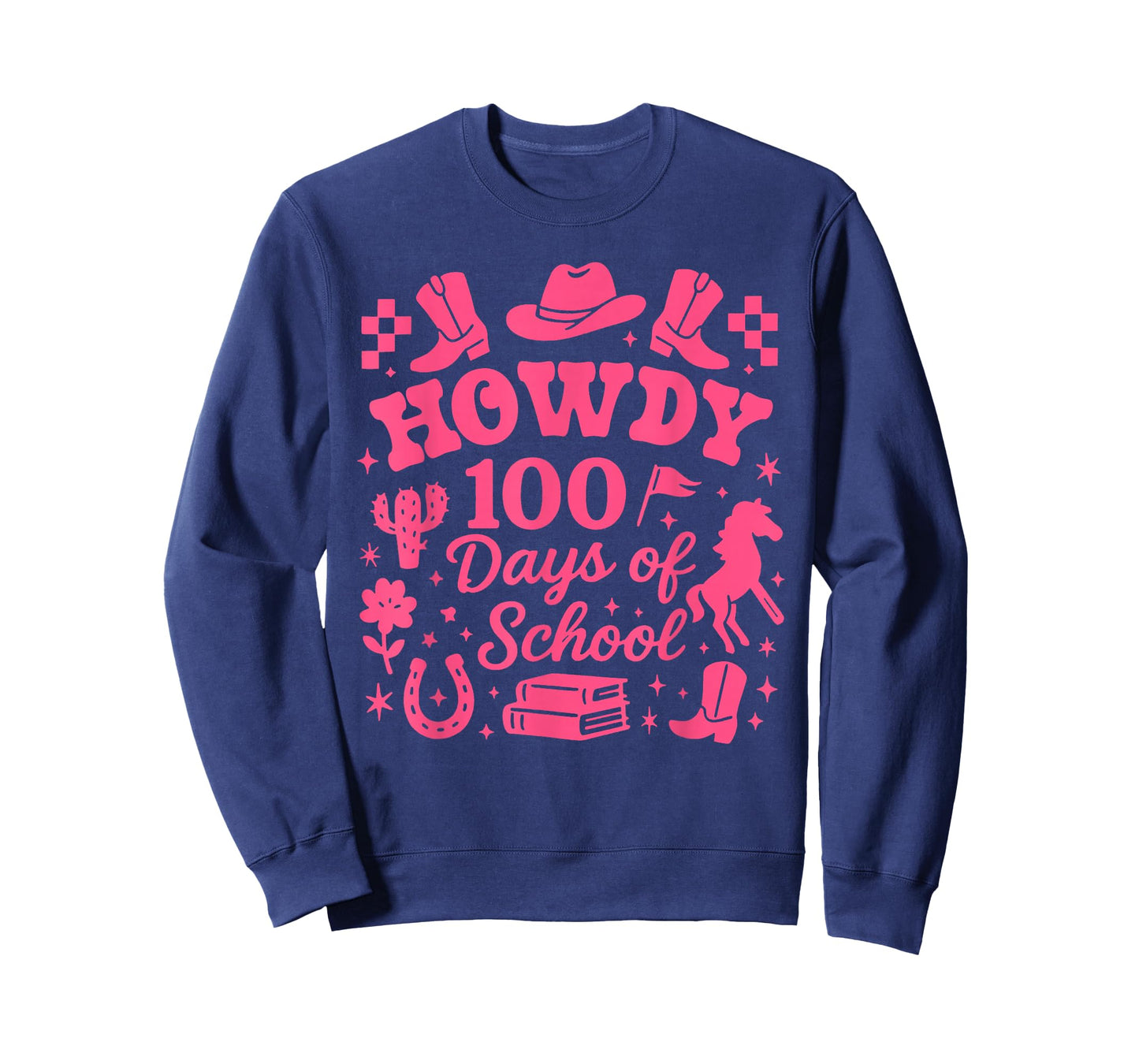 Howdy 100 Days of School Western Cowgirl 100th Day of School T-Shirt