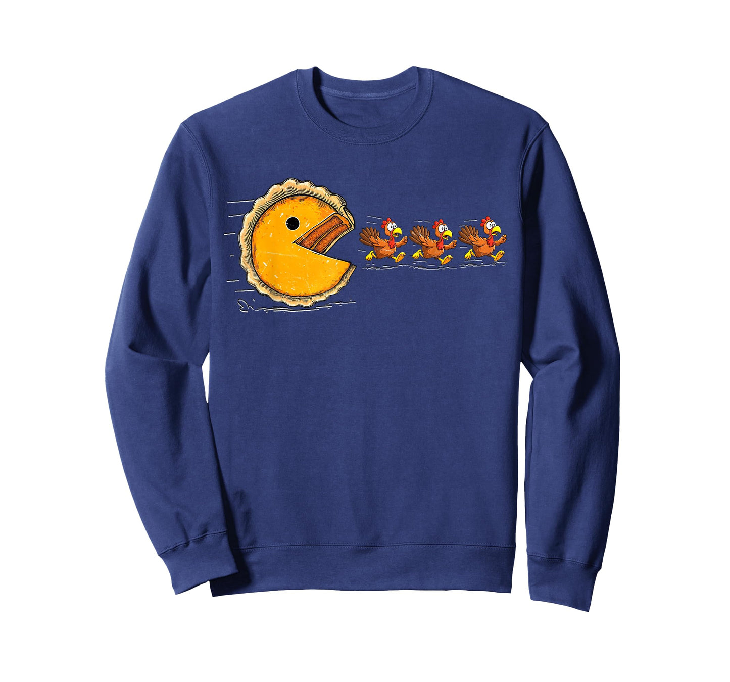 Pumpkin Pie Eating Running Whipped Cream Thanksgiving Day T-Shirt