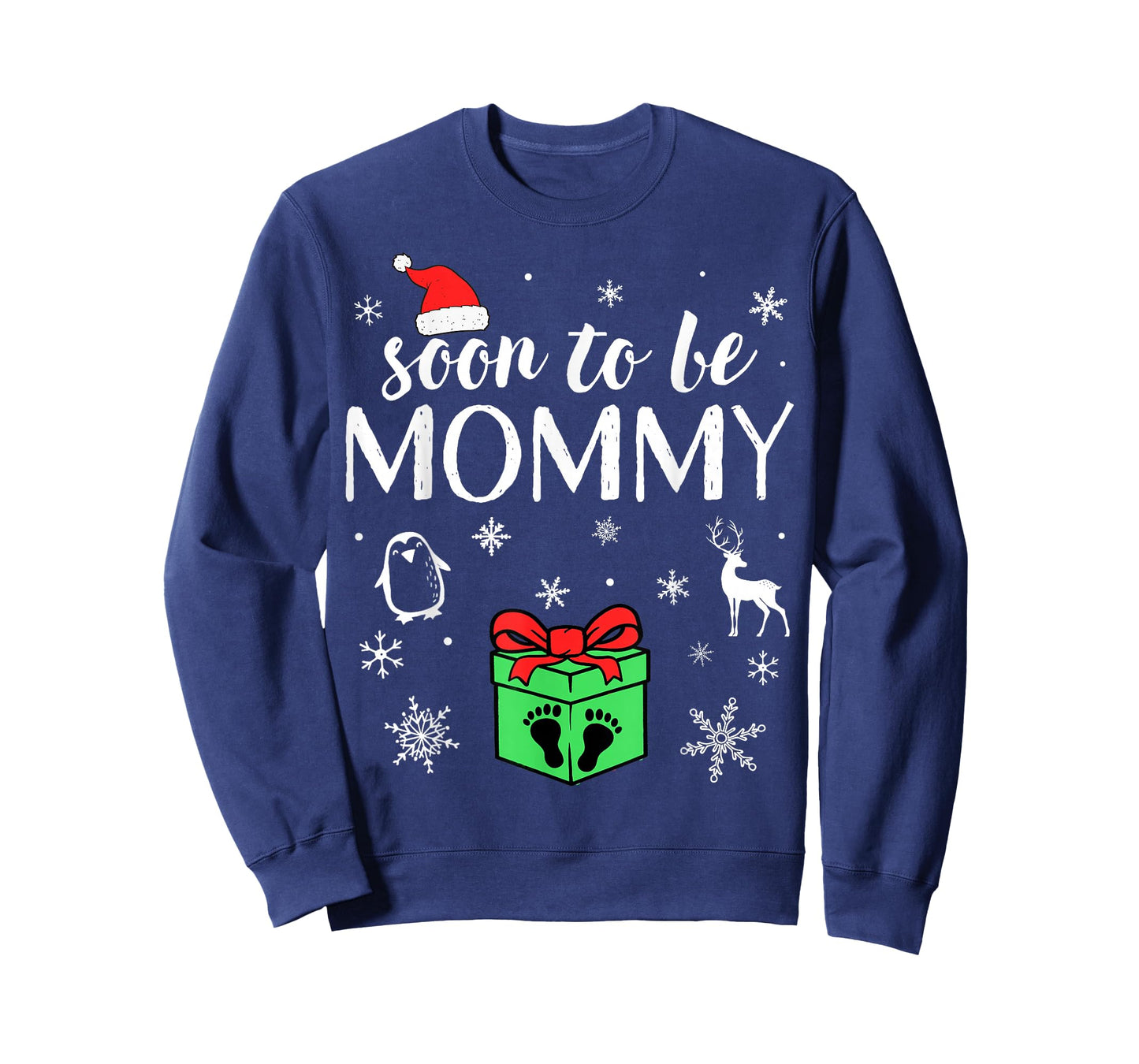 Soon to Be Mommy Christmas Funny Pregnancy Announcement Mom T-Shirt