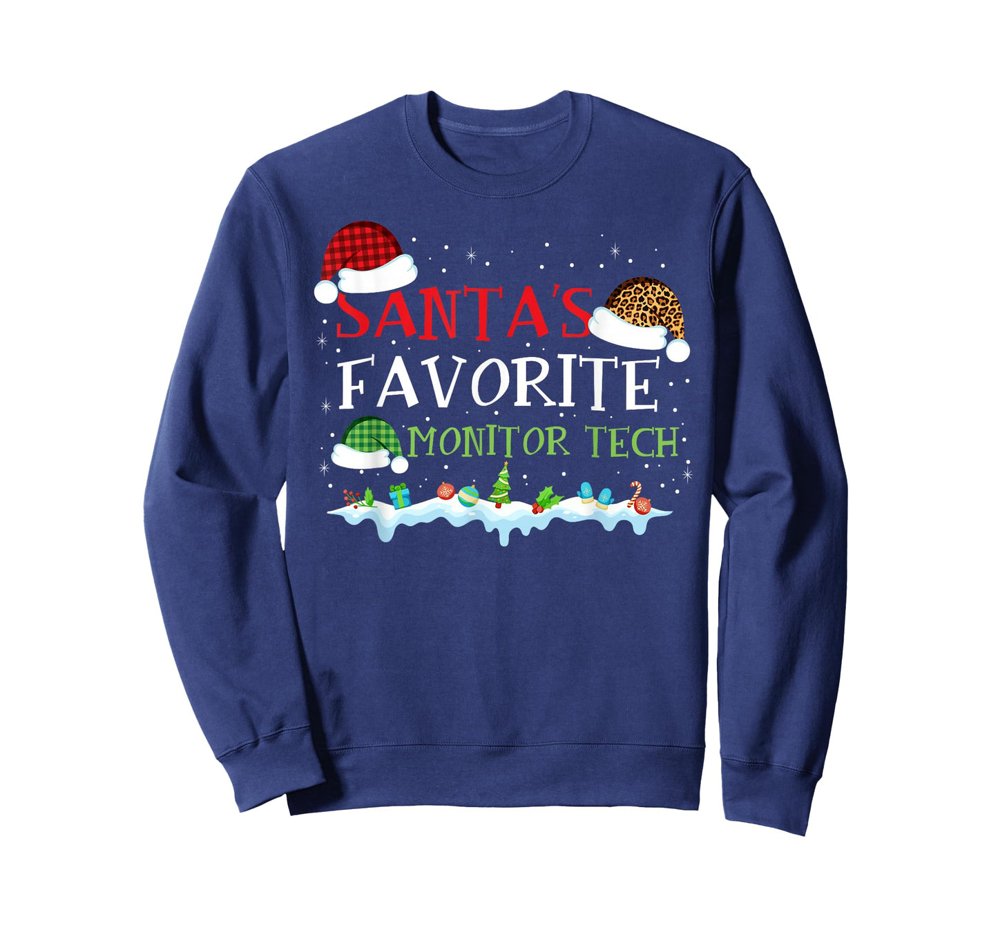 Santa's Favorite Monitor Tech Fun Christmas T-Shirt