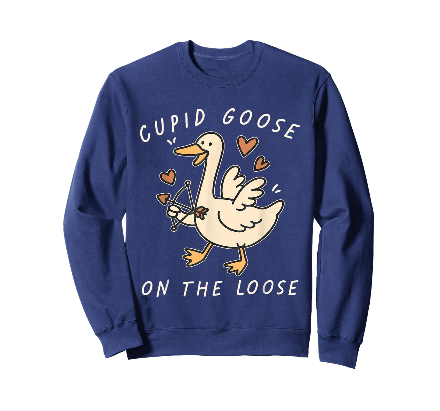 Cupid Goose On The Loose Funny Valentines Day Men Women Kids T-Shirt