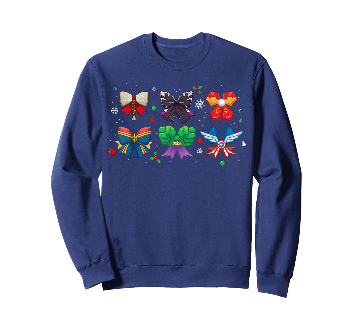 Marvel Avengers Christmas Coquette Cute Holiday Bows T-Shirt