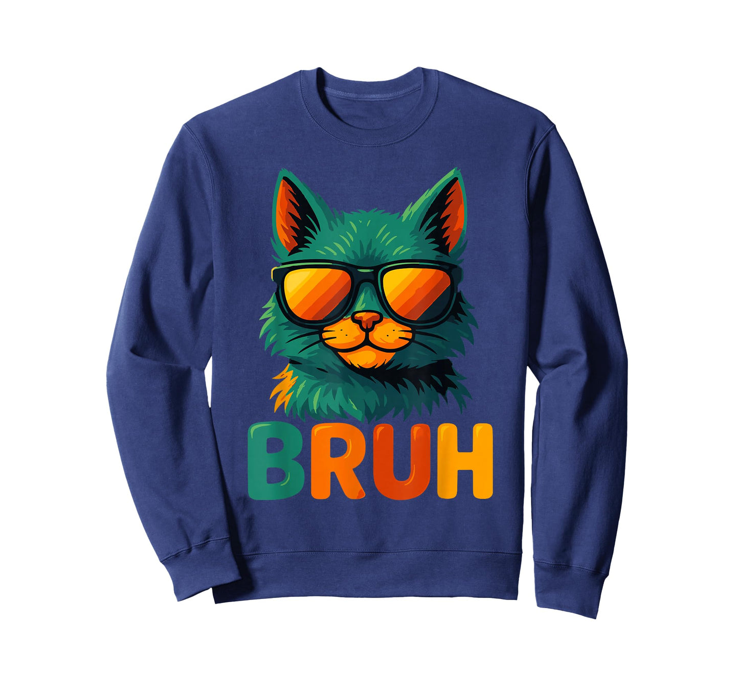 Funny Meme Saying Bruh Cat Sunglasses T-Shirt