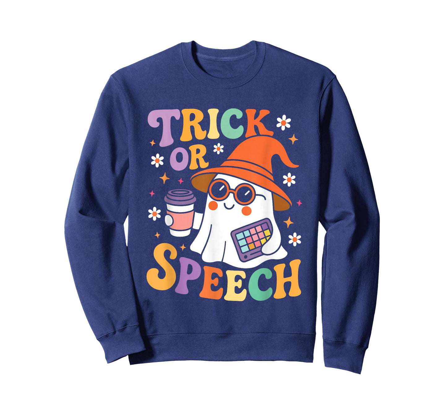 Trick or Speech Halloween SLP Retro Speech Therapy Halloween T-Shirt