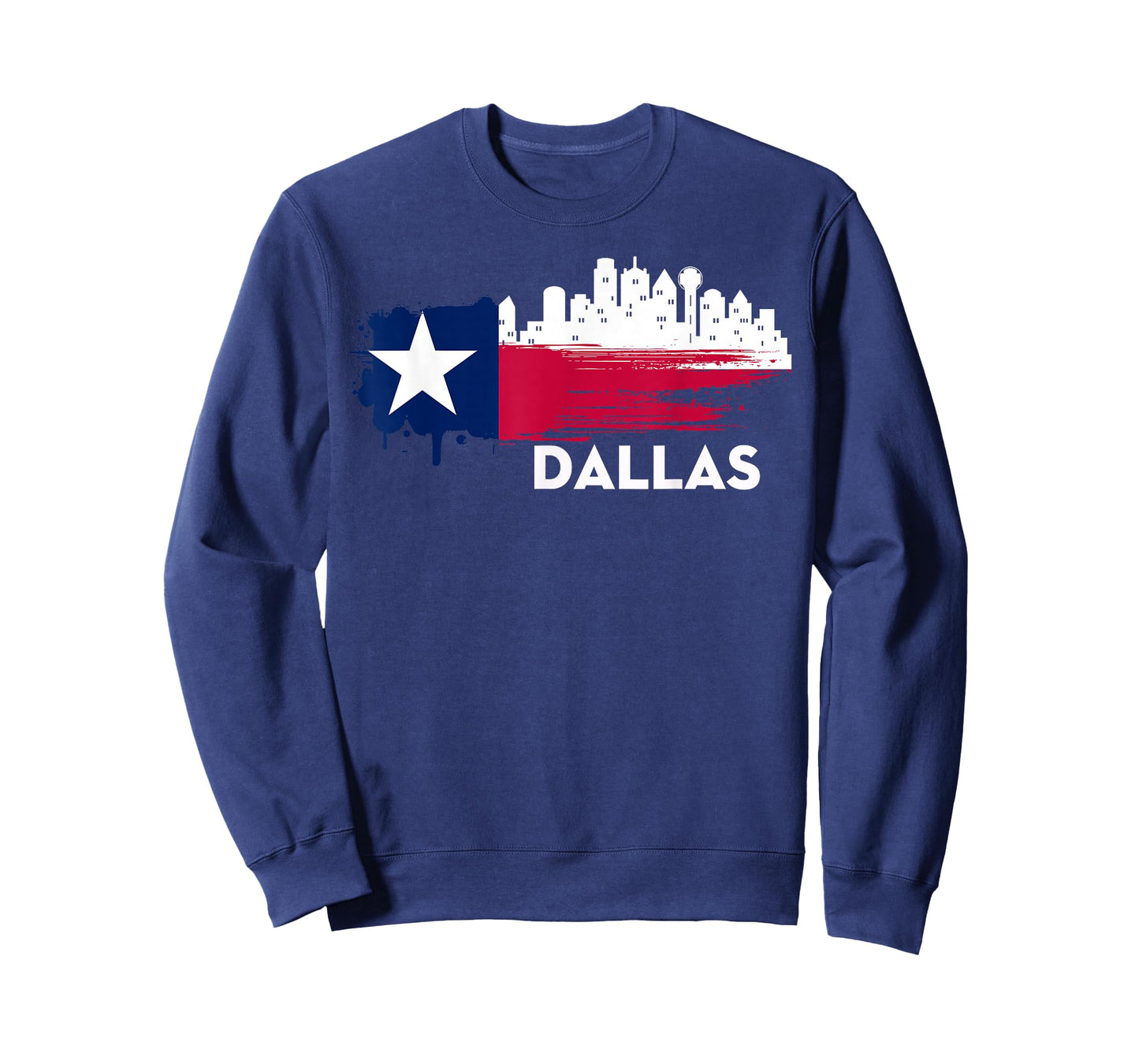 Dallas Skyline Texan Flag Texas Independence Day Men Women T-Shirt