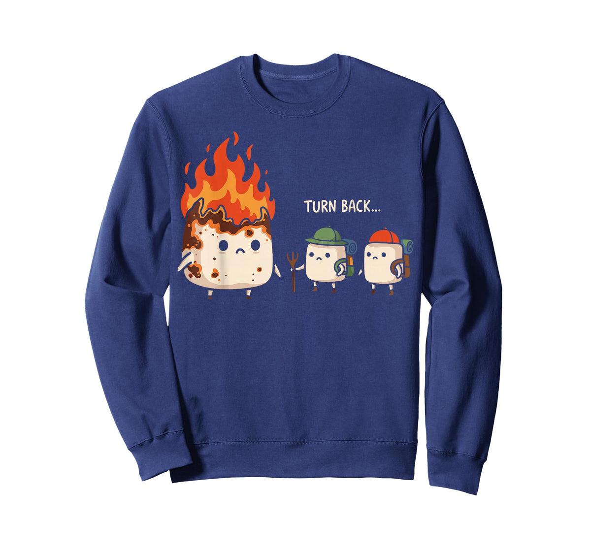 Turn Back Funny Burnt Marshmallow Campfire Camping Trip T-Shirt