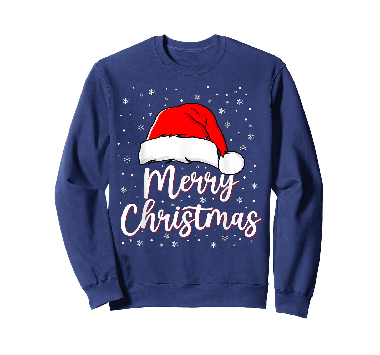 Merry Christmas Lights Santa Hat Xmas Family Matching Pajama T-Shirt
